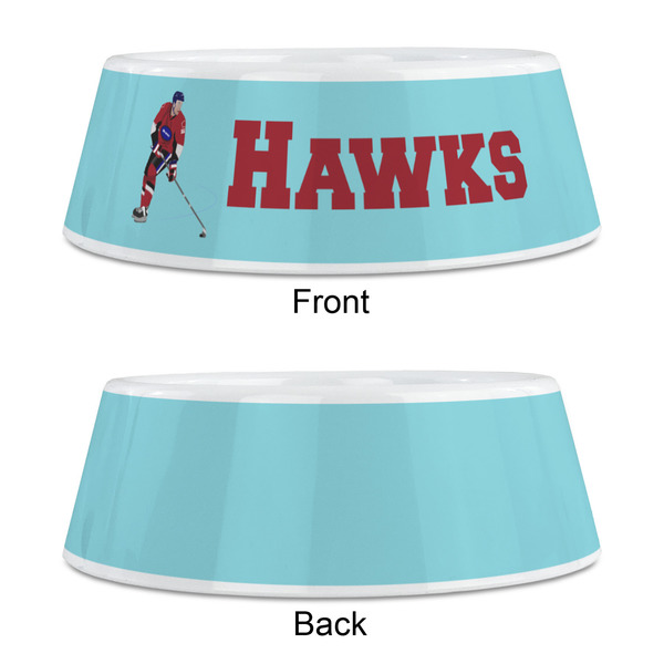 Hockey 2 Plastic Pet Bowls - Medium - APPROVAL