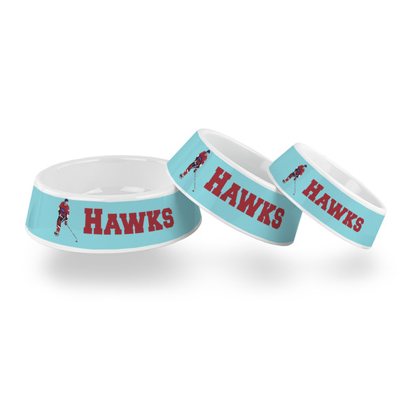 Hockey 2 Plastic Pet Bowls - PARENT MAIN
