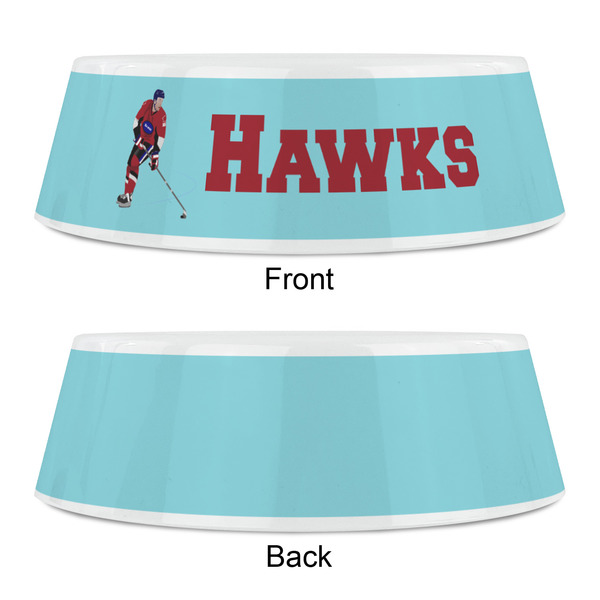 Hockey 2 Plastic Pet Bowls - Small - APPROVAL