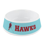 Hockey 2 Plastic Dog Bowl - Small (Personalized)