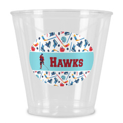 Hockey 2 Plastic Shot Glass (Personalized)