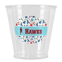 Hockey 2 Plastic Shot Glass (Personalized)