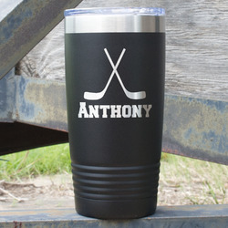 Hockey 2 20 oz Stainless Steel Tumbler (Personalized)