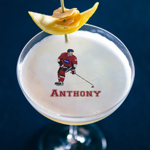 Hockey 2 Printed Drink Topper - Large - In Context