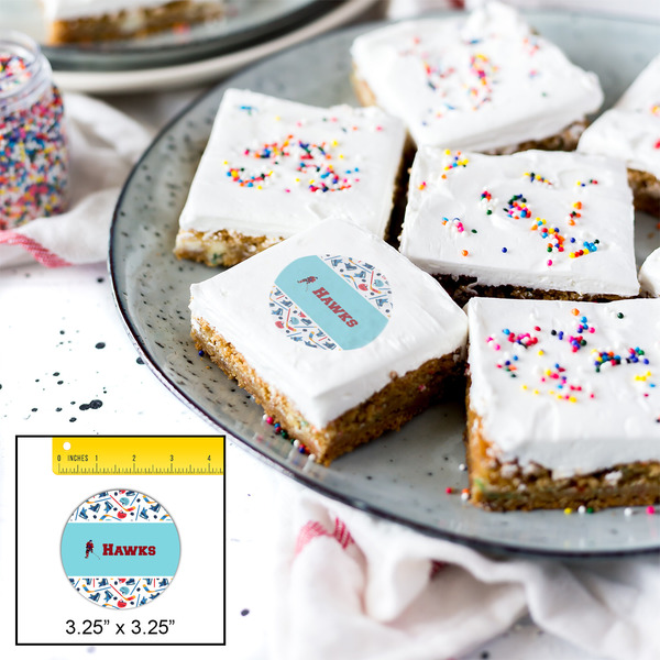 Hockey 2 Printed Icing Circle - Large - In Context