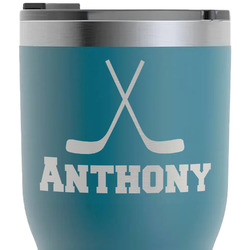 Hockey 2 RTIC Tumbler - Dark Teal - Laser Engraved - Double-Sided (Personalized)