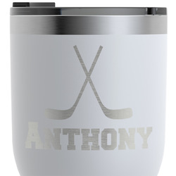 Hockey 2 RTIC Tumbler - White - Engraved Front & Back (Personalized)
