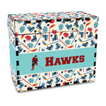 Hockey 2 Wood Recipe Box - Full Color Print (Personalized)