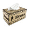 Hockey 2 Rectangle Tissue Box Covers - Wood - with tissue