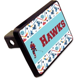 Hockey 2 Rectangular Trailer Hitch Cover - 2" (Personalized)