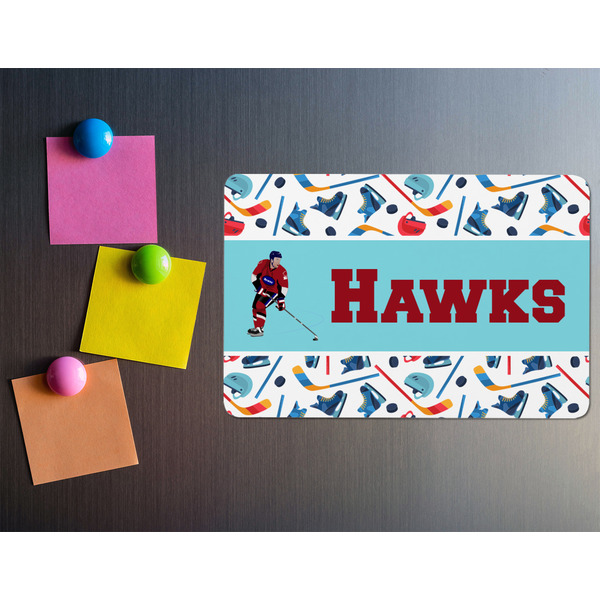 Hockey 2 Rectangular Fridge Magnet - LIFESTYLE