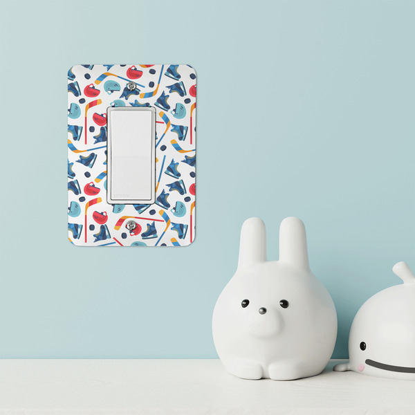 Hockey 2 Rocker Light Switch Covers - Single - IN CONTEXT