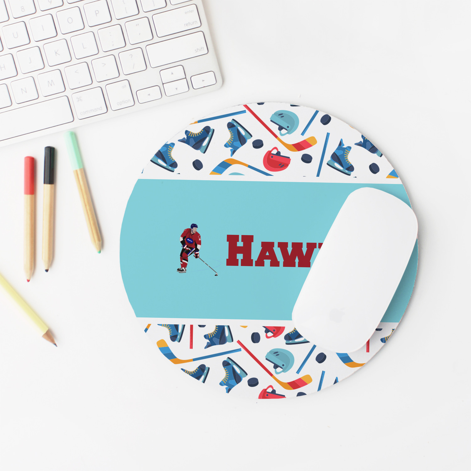 Custom Hockey 2 Mouse Pad (Personalized) YouCustomizeIt