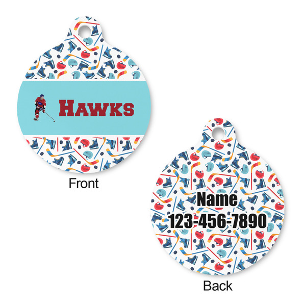 Hockey 2 Round Pet ID Tag - Large - Approval