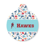 Hockey 2 Round Pet ID Tag - Small (Personalized)