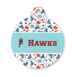 Hockey 2 Round Pet ID Tag - Small (Personalized)