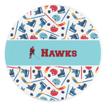 Hockey 2 Round Stone Trivet (Personalized)