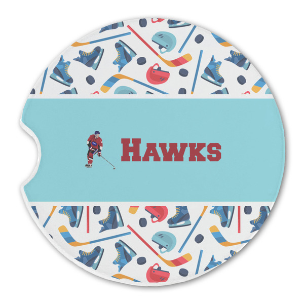 Hockey 2 Sandstone Car Coaster - Single