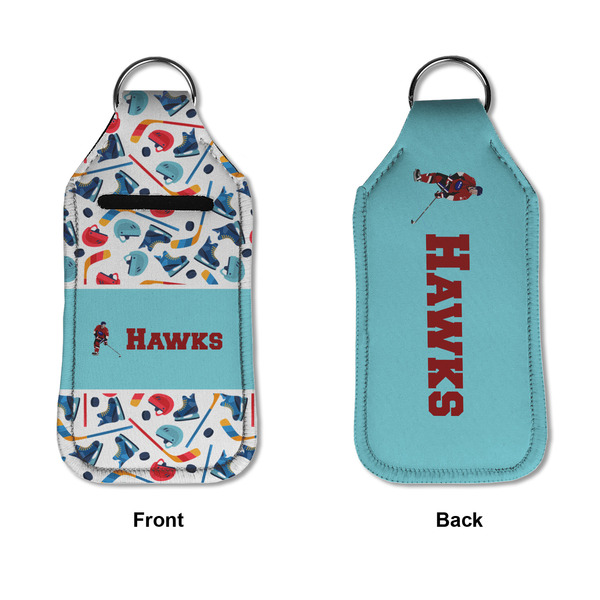 Hockey 2 Sanitizer Holder Keychain - Large APPROVAL (Flat)