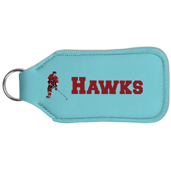 Hockey 2 Sanitizer Holder Keychain - Large (Back)