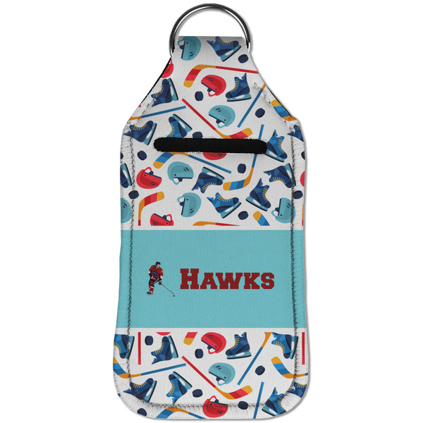 Hockey 2 Sanitizer Holder Keychain - Large (Front)