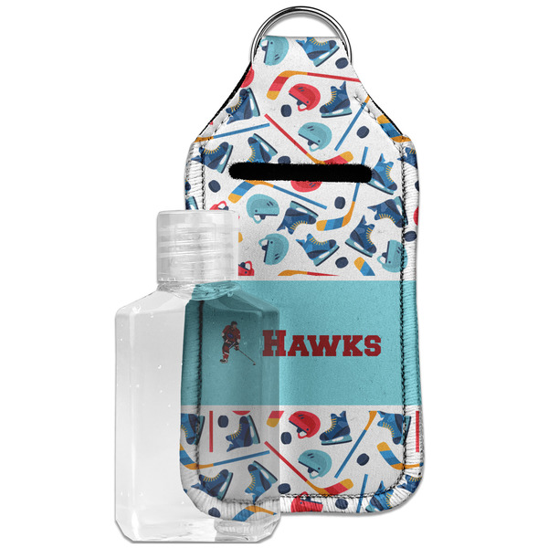Custom Hockey 2 Hand Sanitizer & Keychain Holder - Large (Personalized)