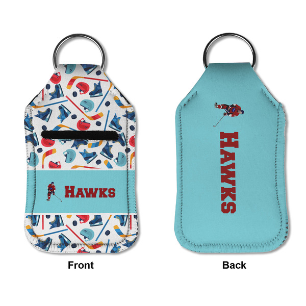 Hockey 2 Sanitizer Holder Keychain - Small APPROVAL (Flat)
