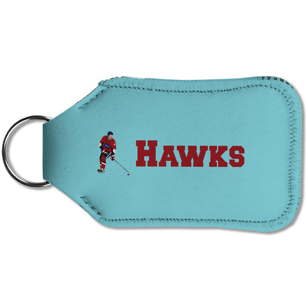 Hockey 2 Sanitizer Holder Keychain - Small (Back)