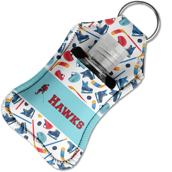 Hockey 2 Sanitizer Holder Keychain - Small in Case