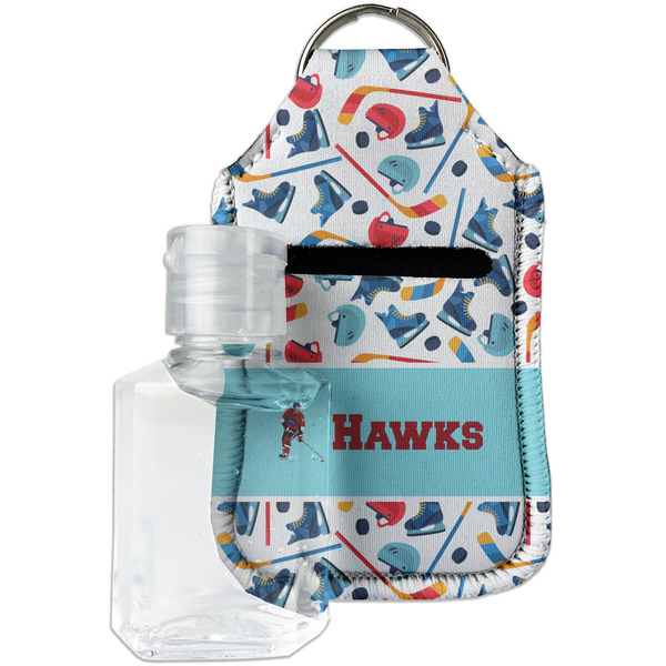 Custom Hockey 2 Hand Sanitizer & Keychain Holder - Small (Personalized)