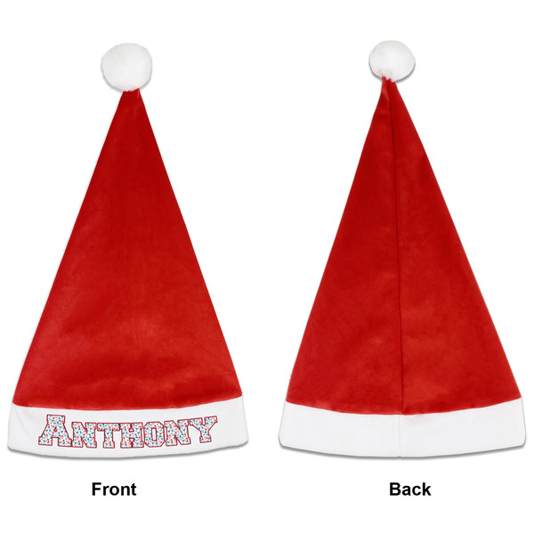 Hockey 2 Santa Hats - Front and Back (Single Print) APPROVAL