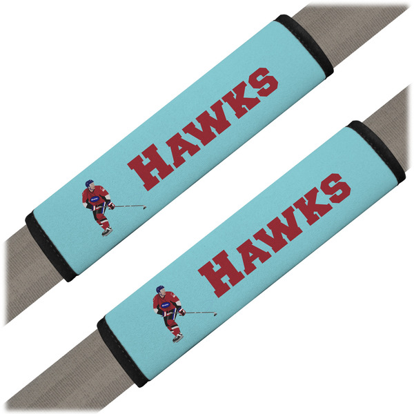 Custom Hockey 2 Seat Belt Covers (Set of 2) (Personalized)