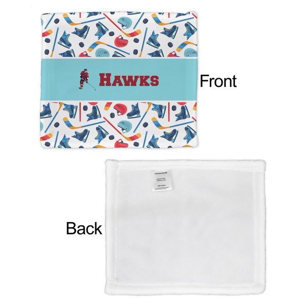 Hockey 2 Security Blanket - Front & White Back View