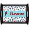 Hockey 2 Black Wooden Tray - Large (Personalized)