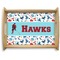 Hockey 2 Natural Wooden Tray - Large (Personalized)