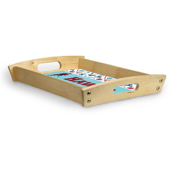 Hockey 2 Serving Tray Wood Small - Corner