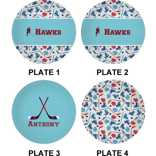 Hockey 2 Set of Appetizer / Dessert Plates (Approval)