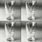 Hockey 2 Set of Four Engraved Beer Glasses - Individual View