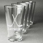 Hockey 2 Pint Glasses - Engraved (Set of 4) (Personalized)