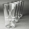 Hockey 2 Set of Four Engraved Pint Glasses - Set View