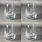 Hockey 2 Set of Four Personalized Stemless Wineglasses (Approval)