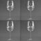 Hockey 2 Set of Four Personalized Wineglasses (Approval)