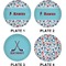 Hockey 2 Set of Lunch / Dinner Plates (Approval)