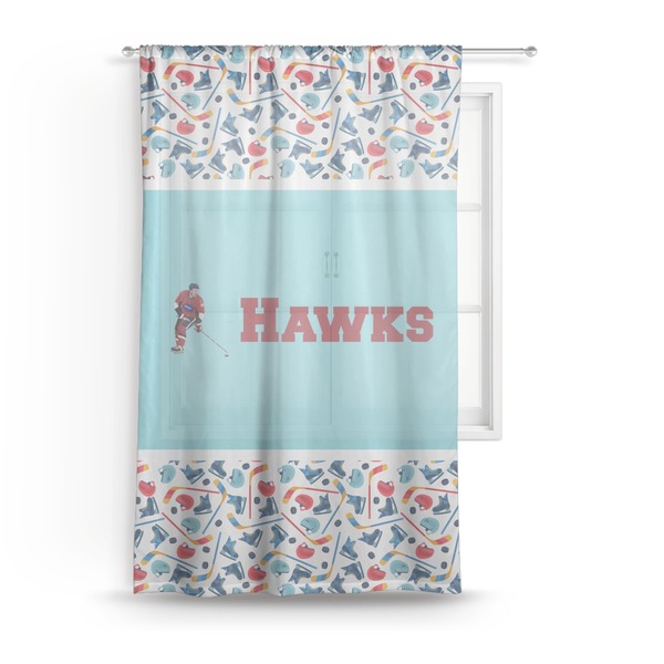 Custom Hockey 2 Sheer Curtain (Personalized)