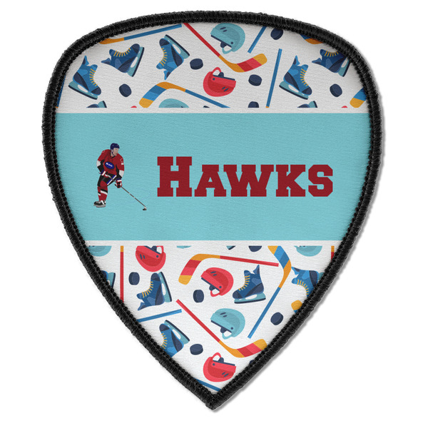 Custom Hockey 2 Iron on Shield Patch A w/ Name or Text