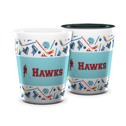 Hockey 2 Ceramic Shot Glass - 1.5 oz (Personalized)