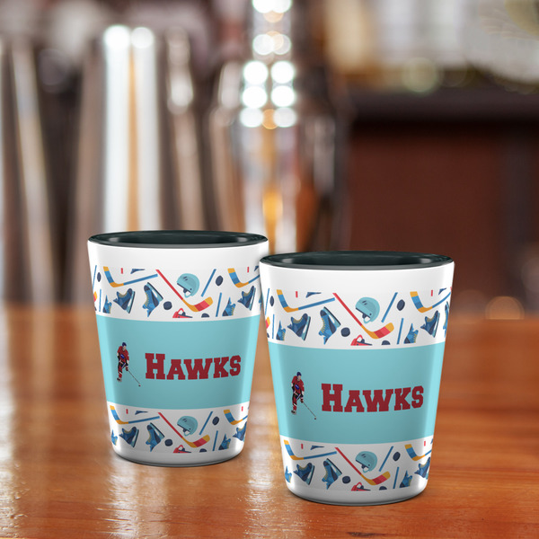 Hockey 2 Shot Glass - Two Tone - LIFESTYLE