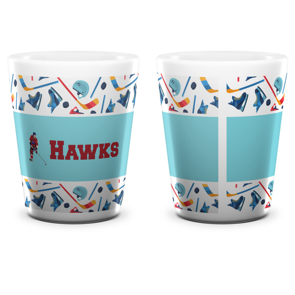Hockey 2 Shot Glass - White - APPROVAL