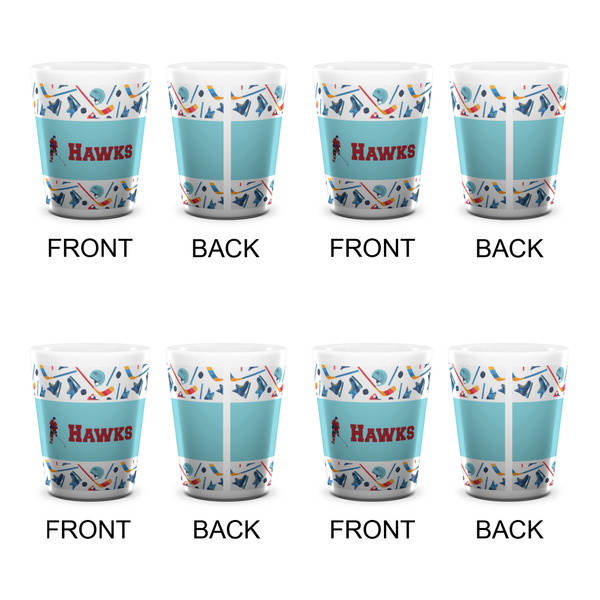 Hockey 2 Shot Glass - White - Set of 4 - APPROVAL