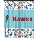 Hockey 2 Extra Long Shower Curtain - 70"x84" (Personalized)